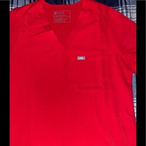 FIGS Scrub Set sz Large/Large Tall Awesome Red